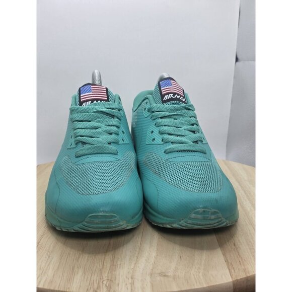 Nike Air Max 90 Size 8 womens USA Independence Hyperfuse Turquoise 454446-800 - Picture 2 of 9